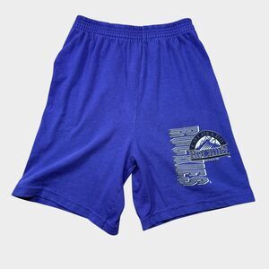 Vintage 1995 Colorado Rockies Shorts Large MLB On Contact Purple 90s Baseball